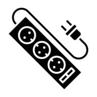 Power Strip Glyph Icon vector