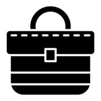 Briefcase Glyph Icon vector