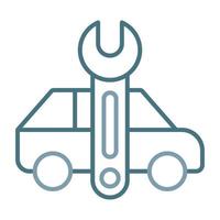 Car Repair Line Two Color Icon vector