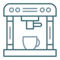 Coffee Maker Line Two Color Icon vector