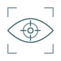 Eye Focus Line Two Color Icon vector