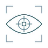 Eye Focus Line Two Color Icon vector