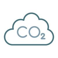 CO2 Line Two Color Icon vector