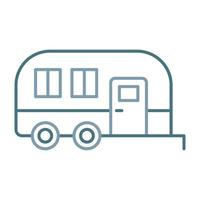 Caravan Line Two Color Icon vector