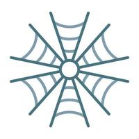 Spider Web Line Two Color Icon vector