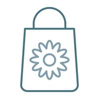 Shopping Bag Line Two Color Icon vector