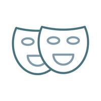 Masks Line Two Color Icon vector