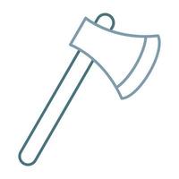 Axe Line Two Color Icon vector