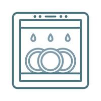 Dishwasher Line Two Color Icon vector