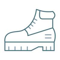 Camping Boots Line Two Color Icon vector