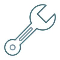 Spanner Line Two Color Icon vector