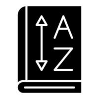 From A to Z Glyph Icon vector