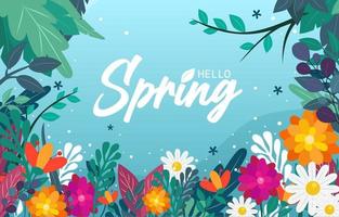 Hello Spring Background vector