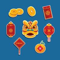 Gong XI Fa Cai Sticker Pack Collection vector
