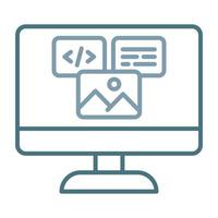 Web Design Line Two Color Icon vector