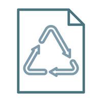 Paper Recycle Line Two Color Icon vector