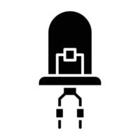 Diode Glyph Icon vector