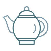 Tea Pot Line Two Color Icon vector