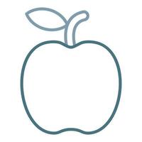 icono de línea de manzana de dos colores vector