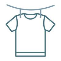 Drying Clothes Line Two Color Icon vector