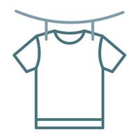 Drying Clothes Line Two Color Icon vector