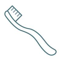 Toothbrush Line Two Color Icon vector