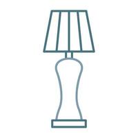 Floor Lamp Line Two Color Icon vector