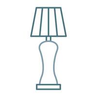 Floor Lamp Line Two Color Icon vector