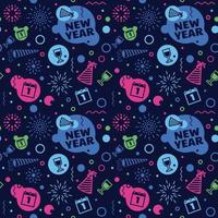Seamless Pattern New Year vector
