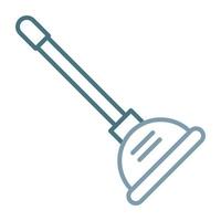 Plunger Line Two Color Icon vector