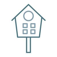 Bird House Line Two Color Icon vector