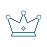 Crown Line Two Color Icon vector