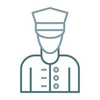 Doorman Line Two Color Icon vector