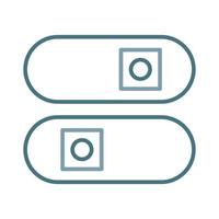 Toggle Switches Line Two Color Icon vector