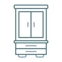Wardrobe Line Two Color Icon vector