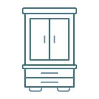 Wardrobe Line Two Color Icon vector