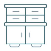 Cabinet Line Two Color Icon vector