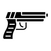 icono de glifo de pistola vector