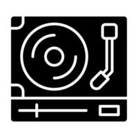 Turntable Glyph Icon vector