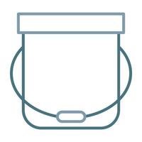 Bucket Line Two Color Icon vector