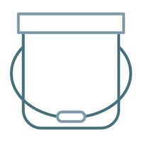 Bucket Line Two Color Icon vector