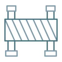 Construction Barrier Line Two Color Icon vector