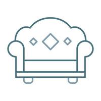 Sofa Line Two Color Icon vector