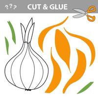 Cut and glue - Simple game for kids. Simple kid application with Onion vector