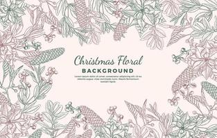Floral background for Christmas vector