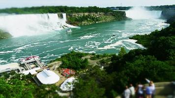 niagara watervallen tilt shift landschapsweergave video