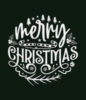 Merry Christmas beautiful round design vector