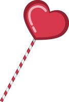 Heart wand in cartoon style isolated vector