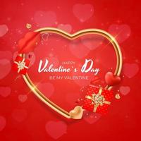 Valentine's Day Greeting Background Design. Template for advertising, web, social media and fashion ads. Horizontal poster, flyer, greeting card. Vector Illustration