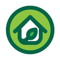 logotipo de la casa ecológica vector